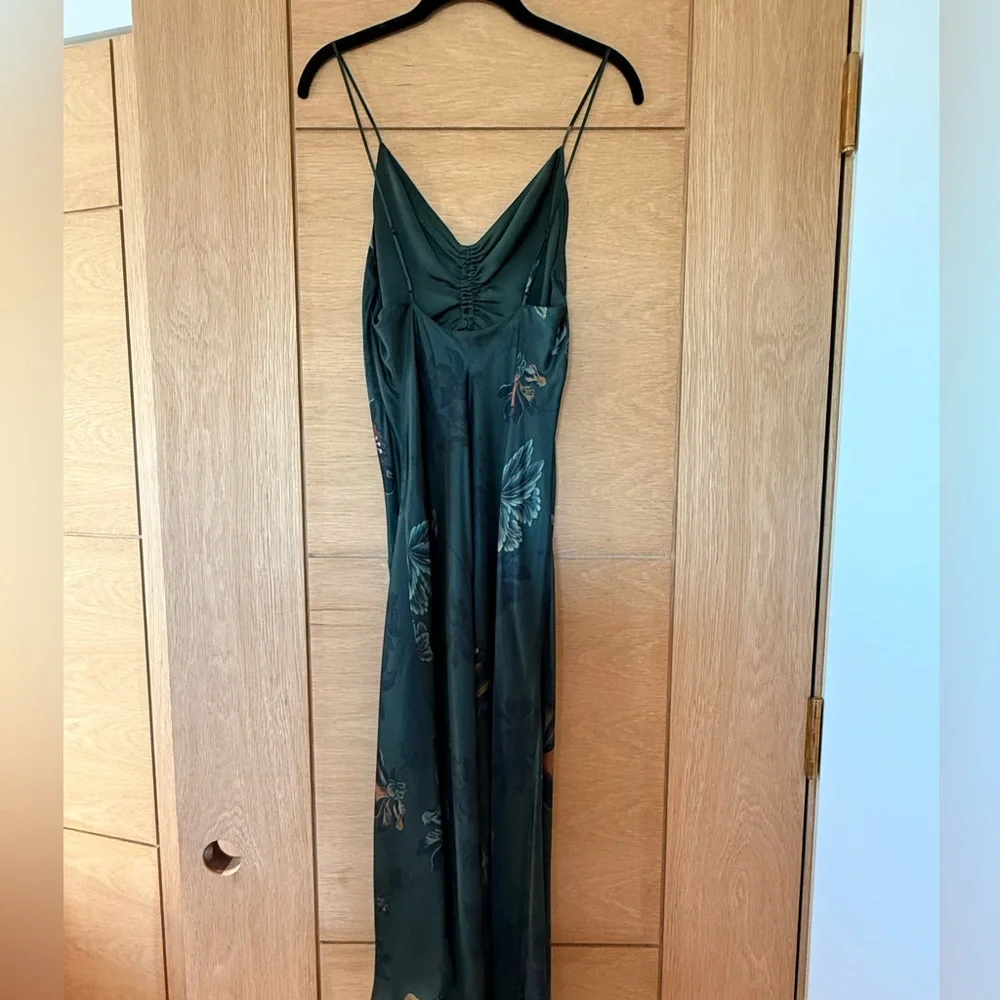 All Saints Elegant Green Floral Dress - Picture 5 of 7